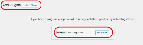 Installing uploaded Plugin